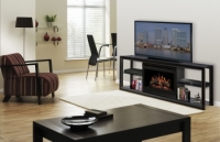Novara, stolik RTV z&nbsp;kominkiem fot. Optiflame