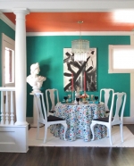 Sufit w&nbsp;kolorze rumba orange 2014-20, emalia Advance 794 marki Benjamin Moore