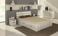 Łóżko bukowe Visby Arhus High Drawers  z&nbsp;szufladami, Visby,